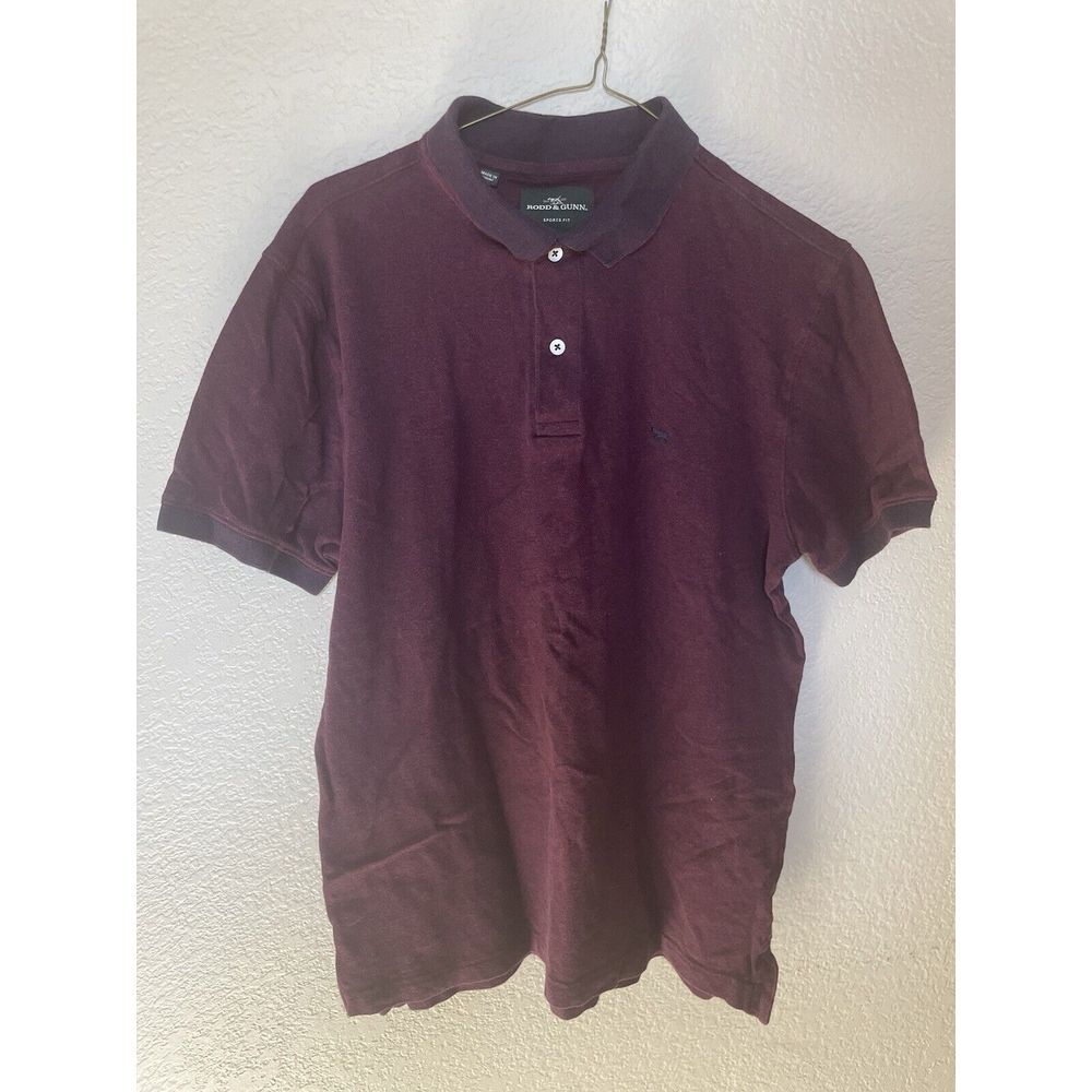 Rodd And Gunn Mens Magenta Maroon Sports Fit Everyday Casual Polo Shirt Size L